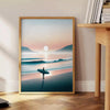 waves style vibrant surf poster stunning orange gray tones splash adventure room eye wall art unique gift