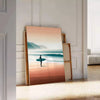 waves vibrant surf poster dynamic orange green hues coastal energy space wall art setting ideal gift enthusiasts print sizes A4 cm A0