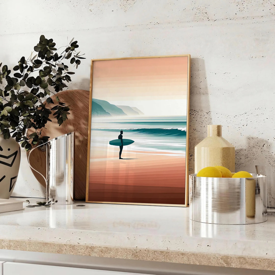 Surf Wall Art 2 Travel Poster High Quality Frame Premium Print Home Decor Color