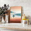 waves vibrant surf poster dynamic orange green hues coastal energy space wall art setting ideal gift enthusiasts print sizes A4 cm A0
