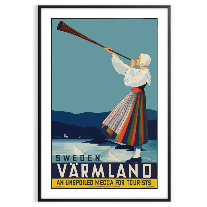 Suède Varmland Affiche de voyage Art mural 