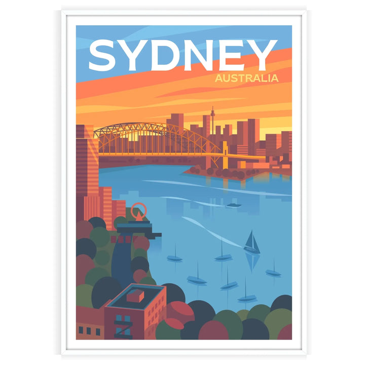 Impression de voyage d’affiche de Sydney