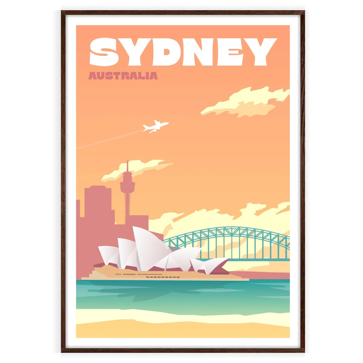 Affiche de voyage imprimée Sydney