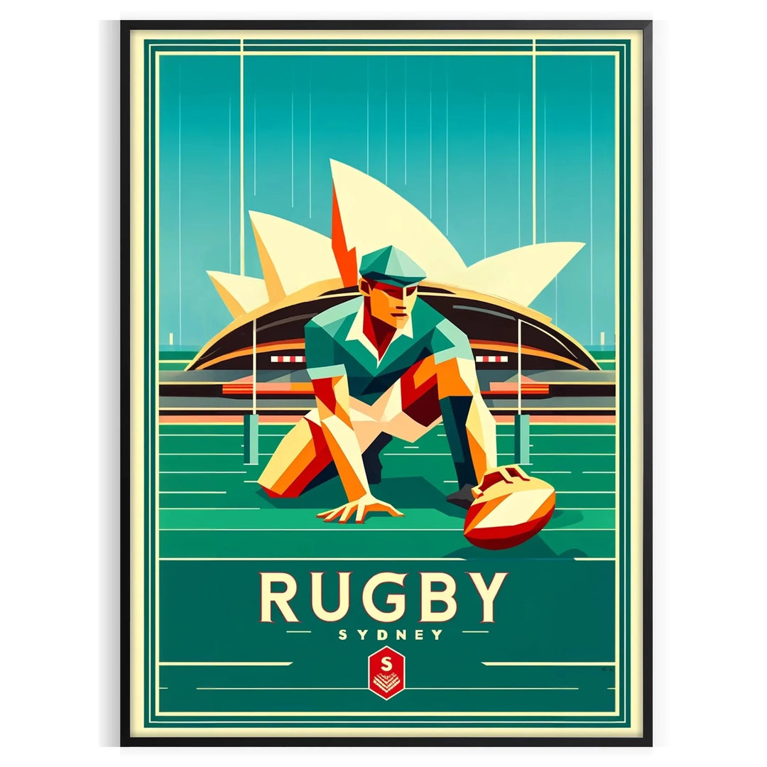 Sydney Rugby Poster Travel Poster High Quality Frame Premium Print Home Decor Color