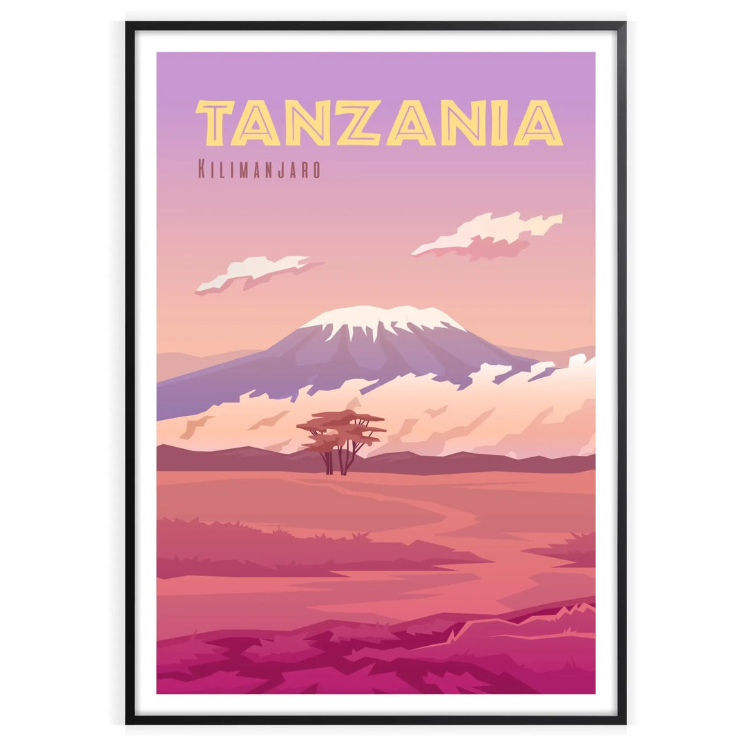 Tanzania Print Travel Poster home deco premium print affiche locadina wall art home office vintage decoration
