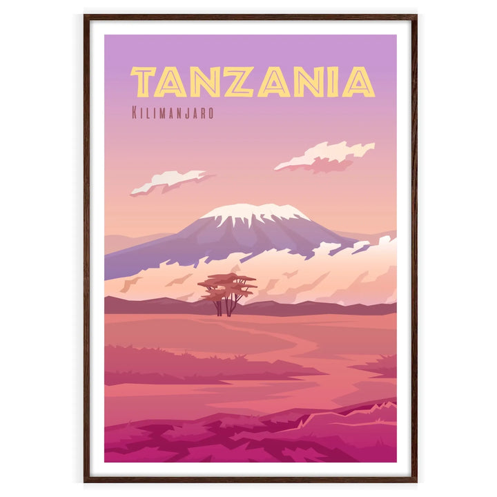 Affiche de voyage imprimée en Tanzanie