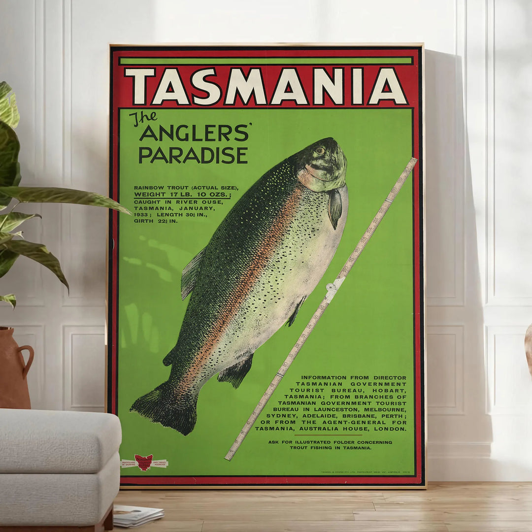 Tasmania Travel Poster Art Print Travel Poster High Quality Frame Premium Print Home Decor Color