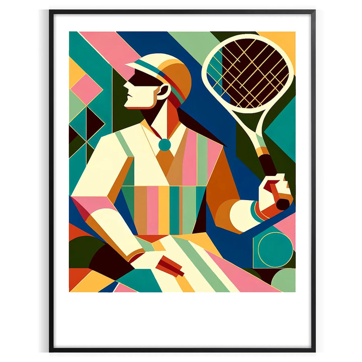 Affiche de tennis rétro