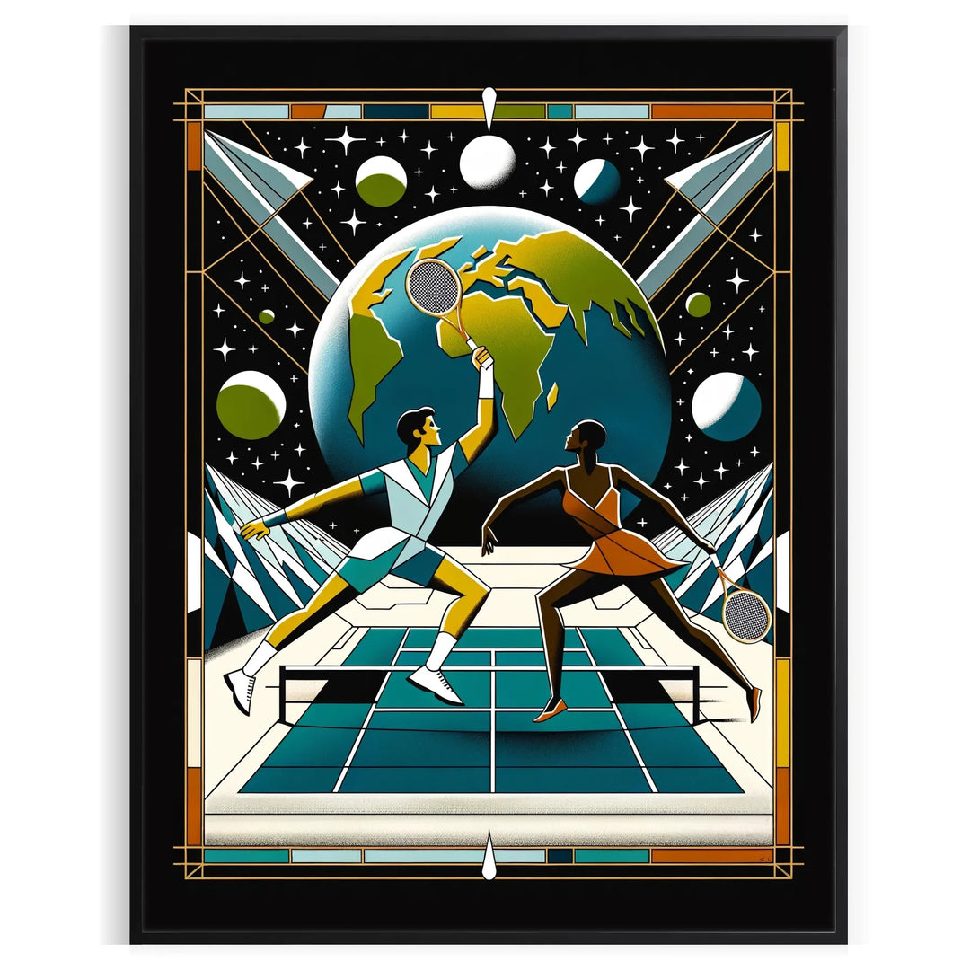 Tennis Moon Poster 2 Travel Poster High Quality Frame Premium Print Home Decor Color