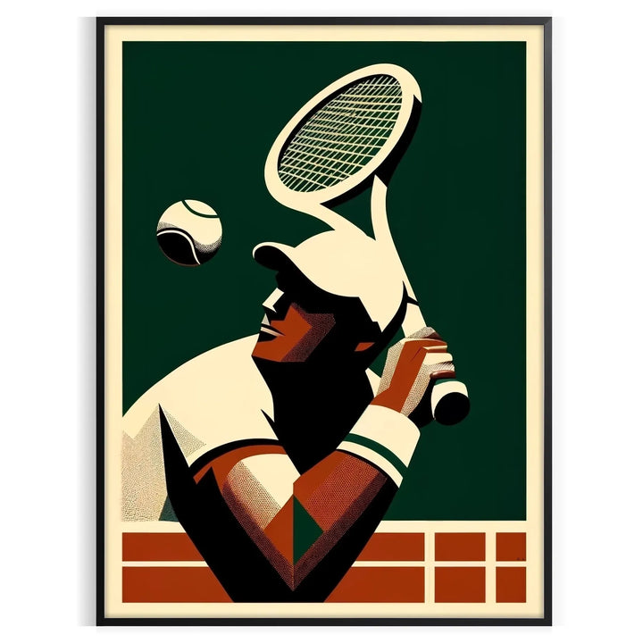 Tennis Player 1 Poster Travel Poster High Quality Frame Premium Print Home Decor Color