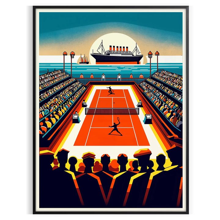 Art Deco Titanic tennis poster Grand Slam tournament