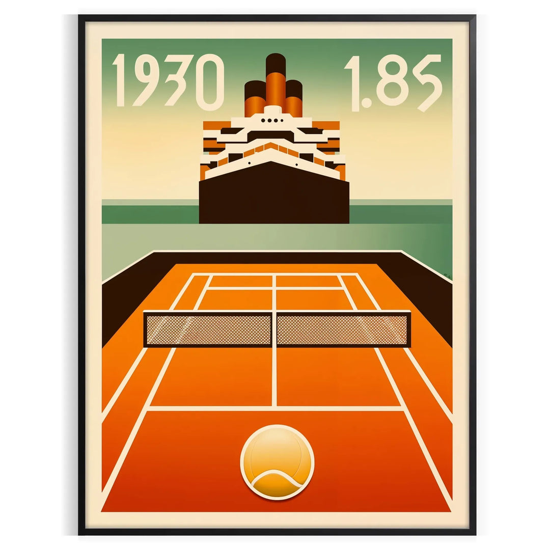 Tennis Titanic Poster Travel Poster High Quality Frame Premium Print Home Decor Color