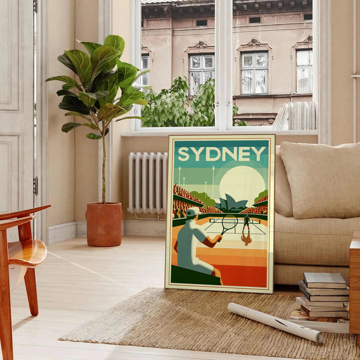 Sydney Vintage Tennis Poster