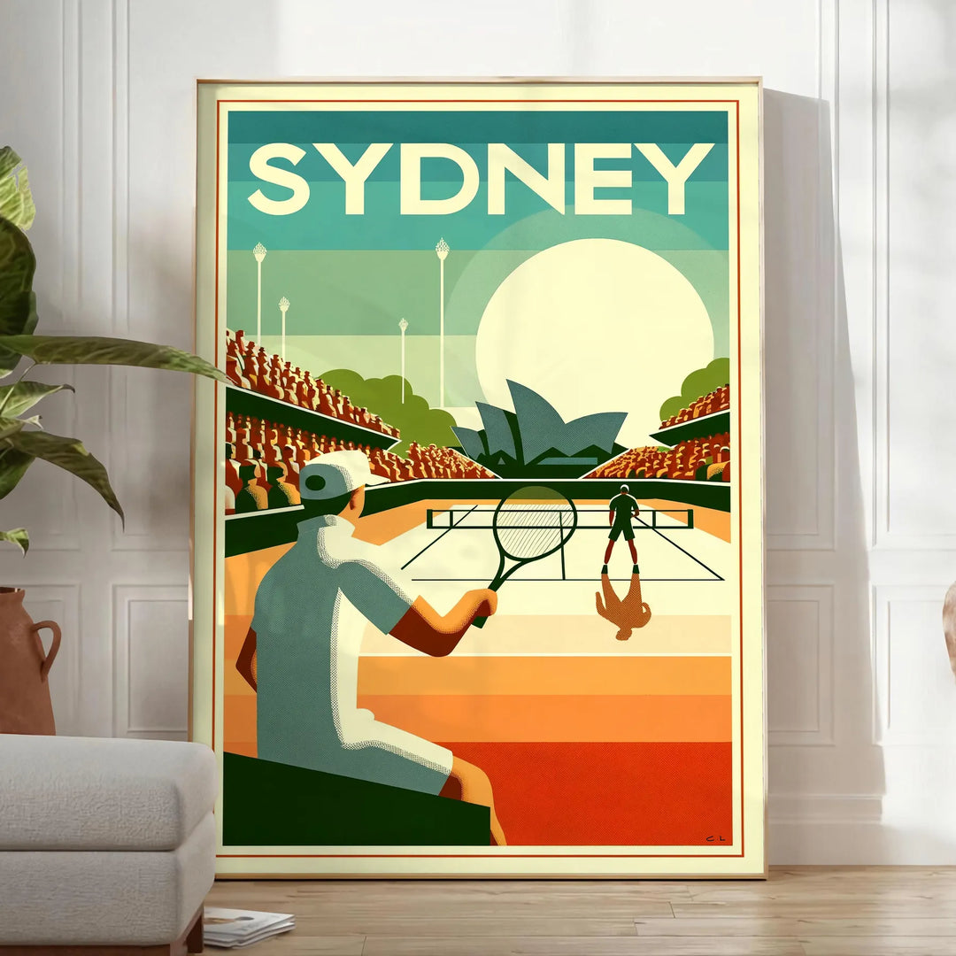 Sydney Vintage Tennis Poster