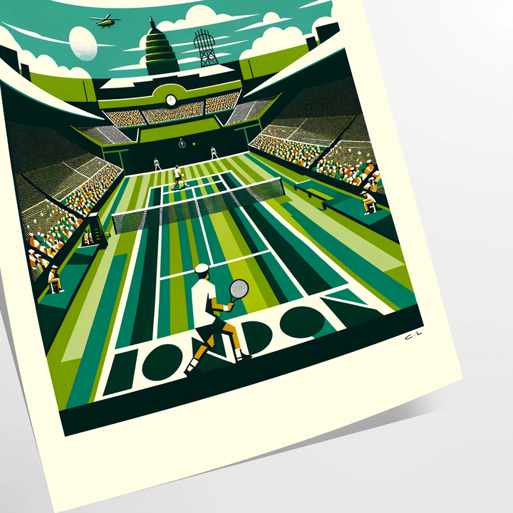 Affiche de Wimbledon Affiche de tennis