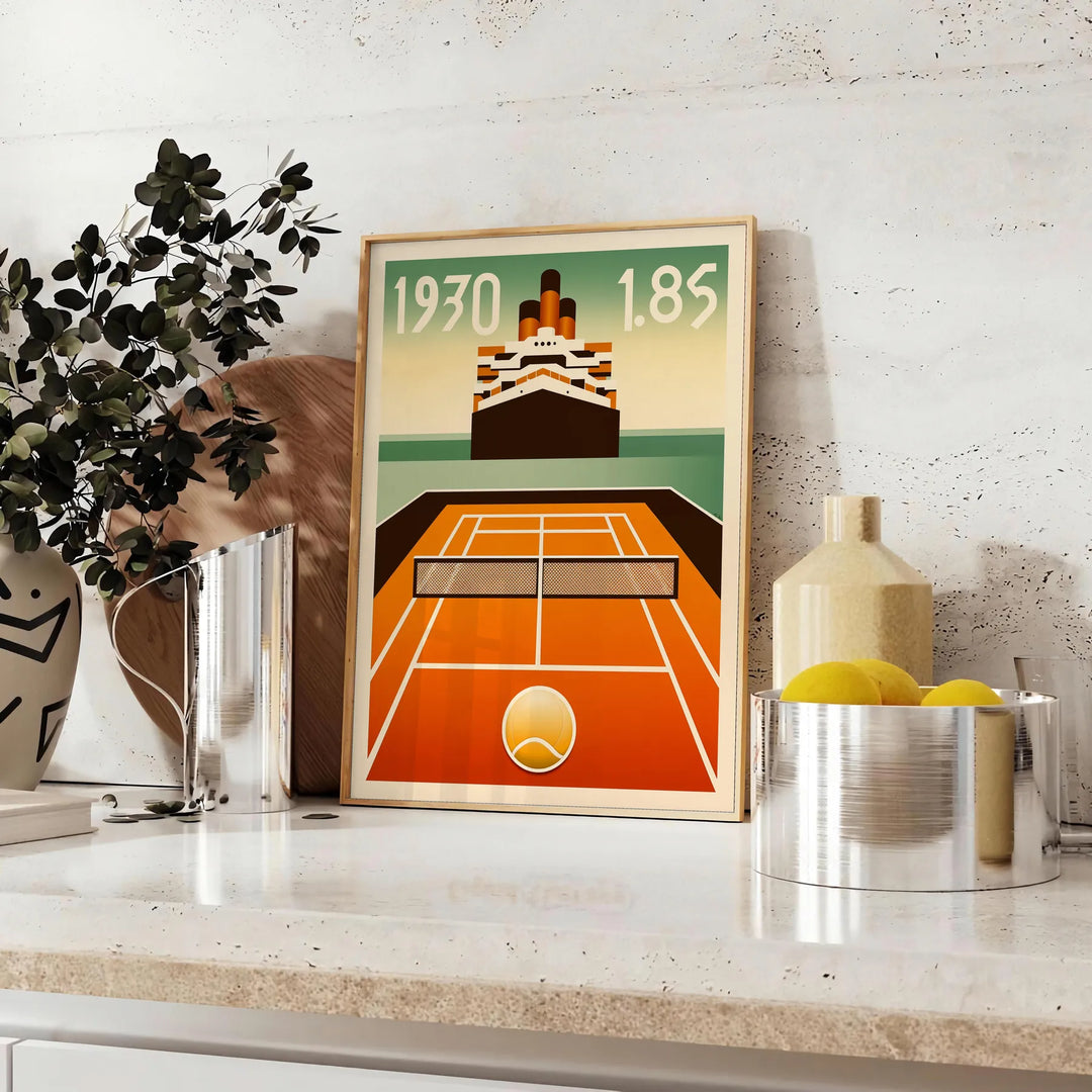 Art Deco Titanic tennis poster Grand Slam tournament