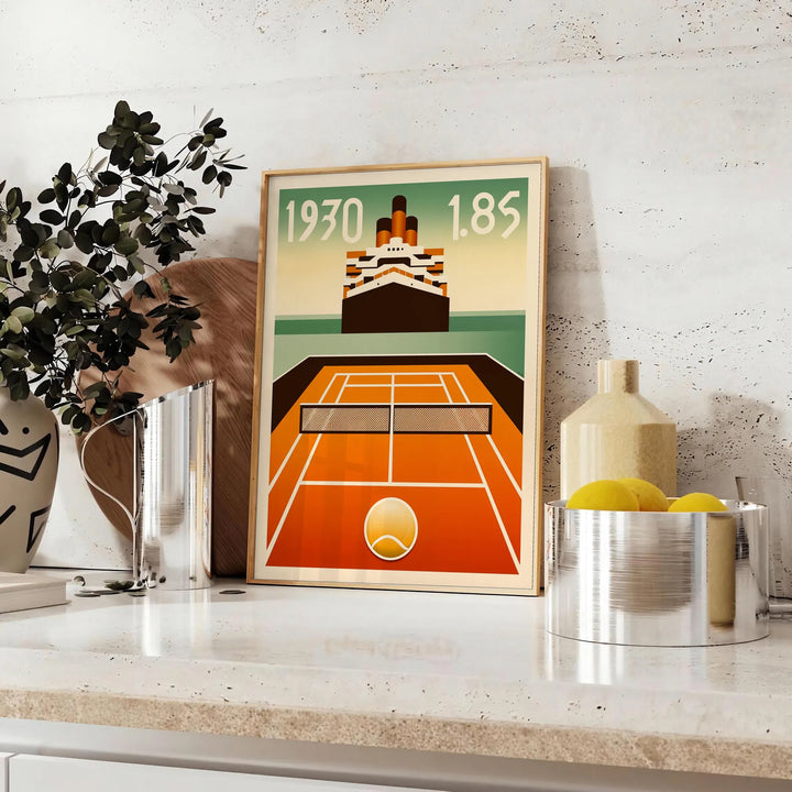 Art Deco Titanic tennis poster Grand Slam tournament