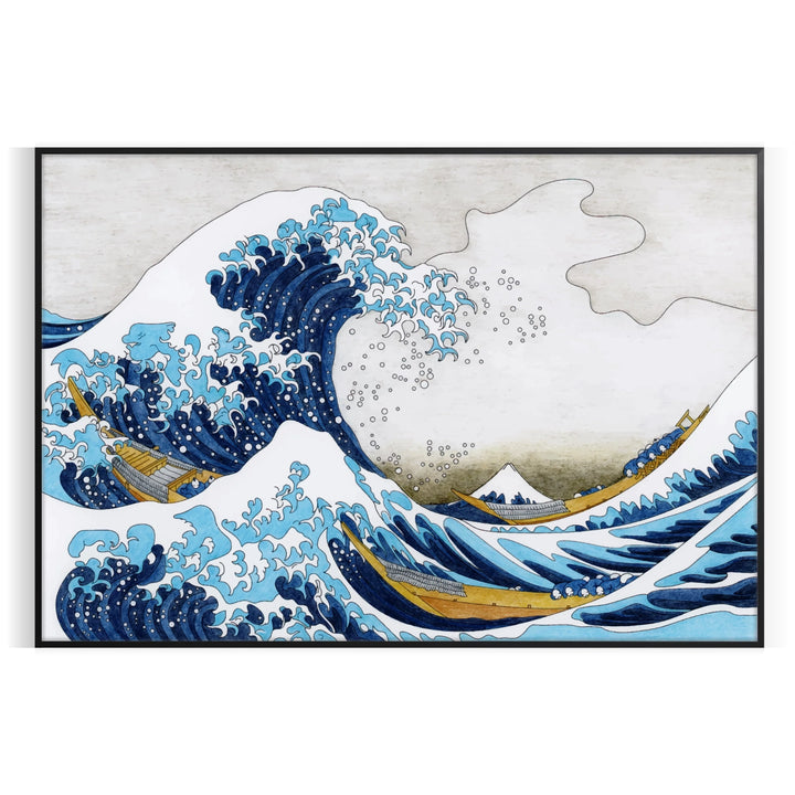 The Great Wave Off Kanagawa By Hokusai Japanese Print Travel Poster High Quality Frame Premium Print Home Decor Color