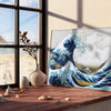 une affiche captivante La Grande Vague Kanagawa Hokusai nuances vert bleu intérieur un cadeau unique A4 cm A0