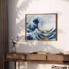 une affiche captivante La Grande Vague Kanagawa Hokusai nuances vert bleu intérieur un cadeau unique A4 cm A0