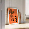 univers art moderne affiche captivante ordre mondial nouveau teintes vibrantes orange noir cadeau unique disponibles A4 cm A0
