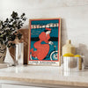 Affiche New York Recorder Voyage un chef - œuvre nuances vert bleu essence vibrante ville cadeau unique intérieur disponible A4 cm A0