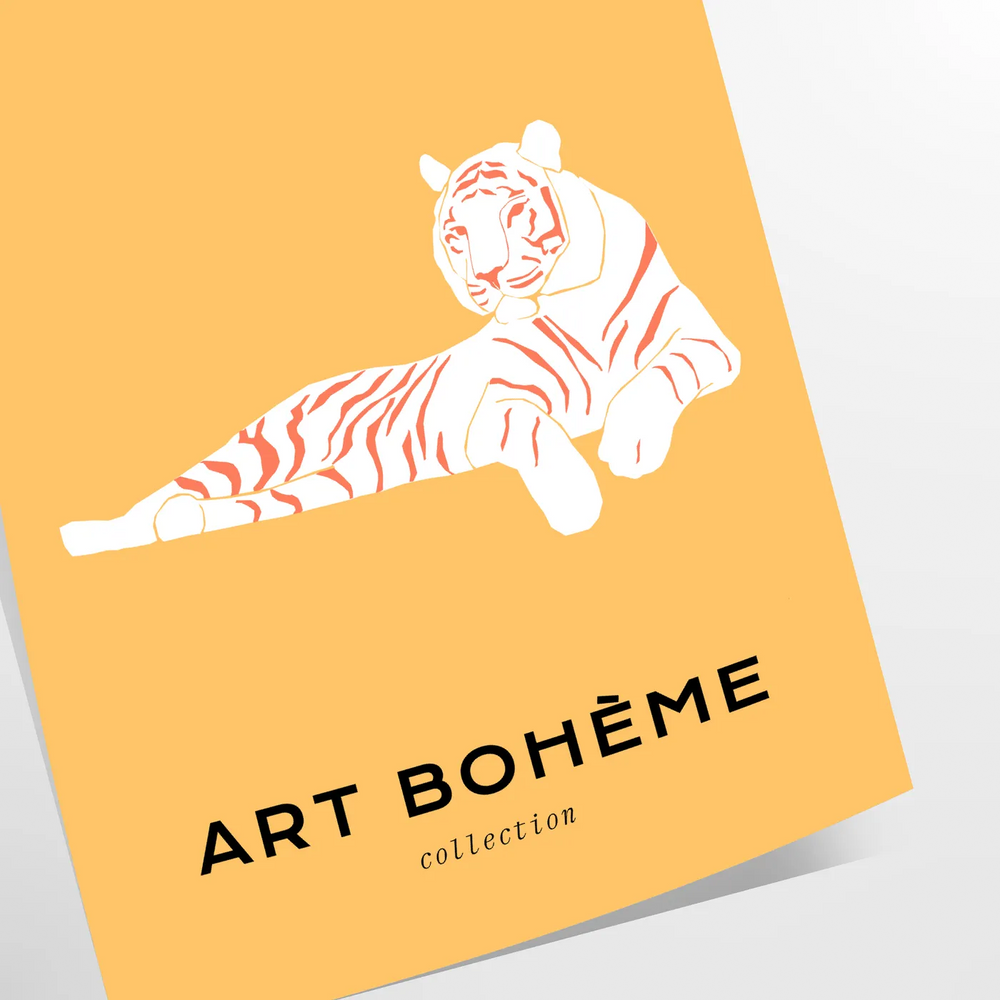 Tiger Animal Art Print Travel Poster High Quality Frame Premium Print Home Decor Color