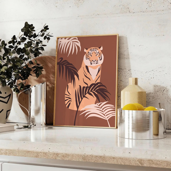 Tiger Animal Art Travel Poster High Quality Frame Premium Print Home Decor Color