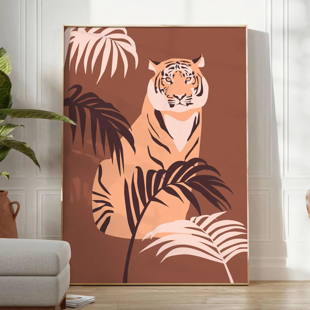 Tiger Animal Art Travel Poster High Quality Frame Premium Print Home Decor Color