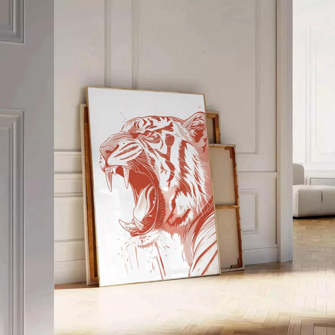 Tiger Wildlife Wall Art Travel Poster High Quality Frame Premium Print Home Decor Color