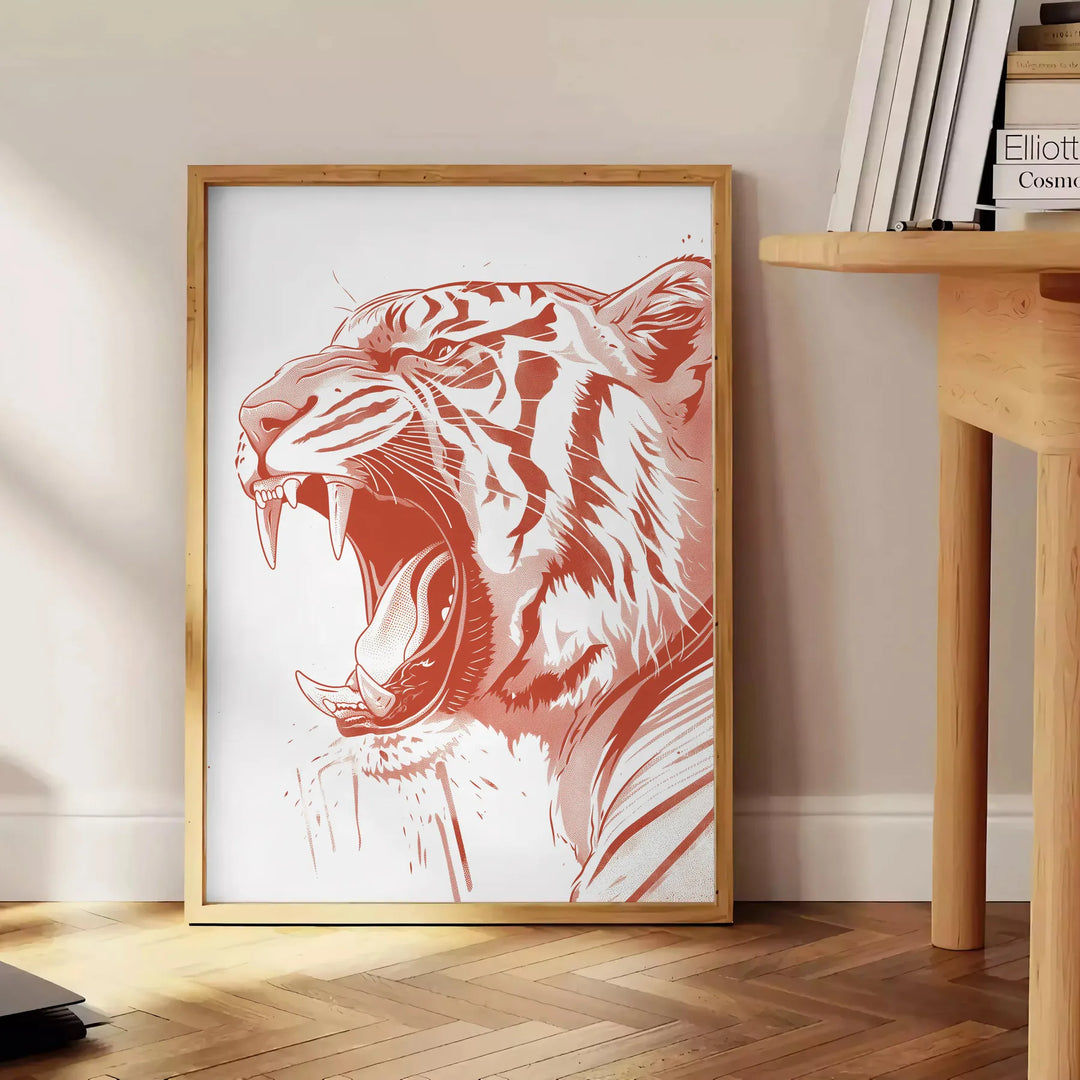 Tiger Wildlife Wall Art Travel Poster High Quality Frame Premium Print Home Decor Color