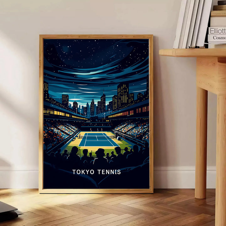 Elegant Tokyo tennis artwork perfect for any sports enthusiast