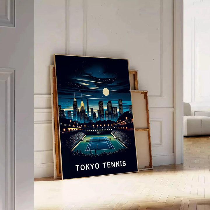 Art Deco Tokyo tennis poster Grand Slam tournament