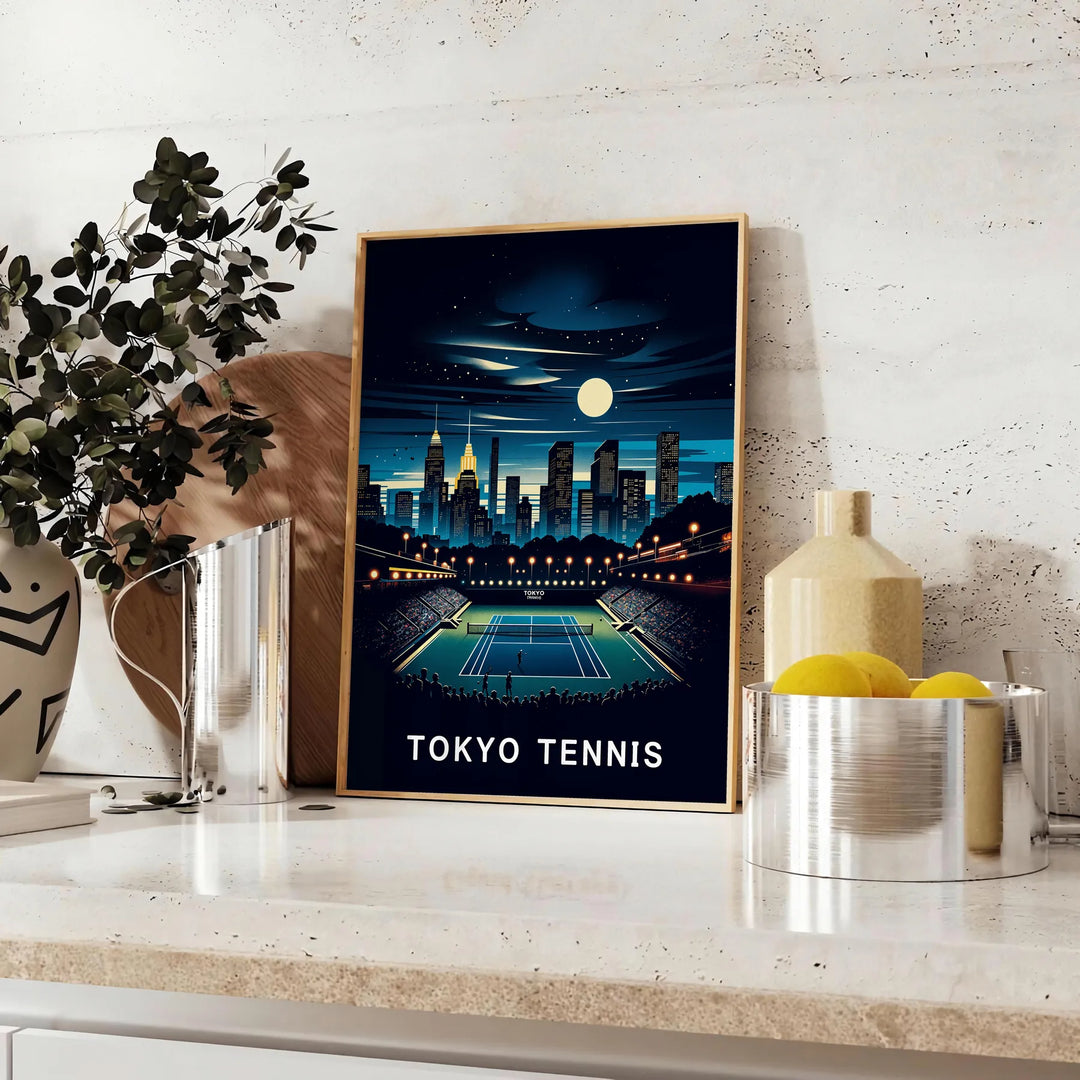 Elegant Tokyo tennis artwork perfect for any sports enthusiast