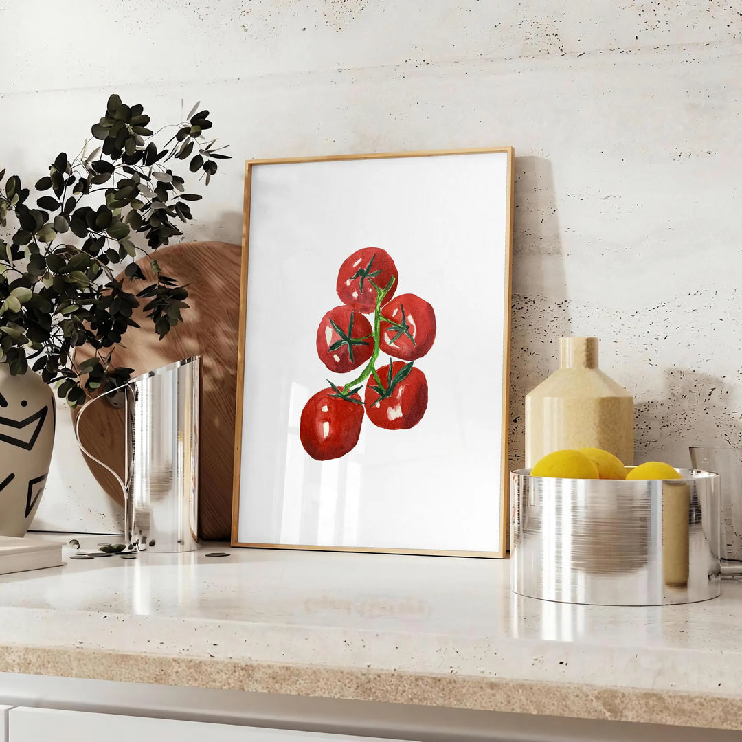 Tomatoes Kitchen Poster Travel Poster High Quality Frame Premium Print Home Decor Color