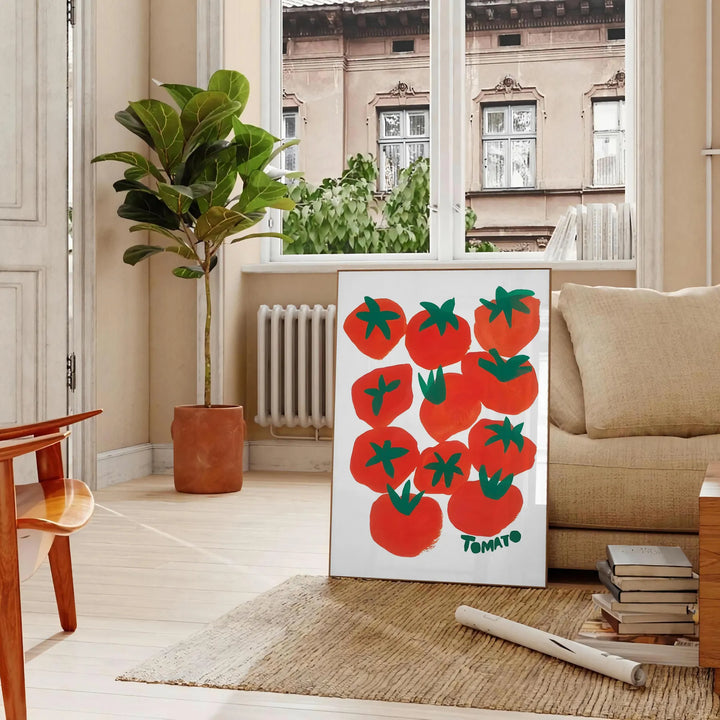 Tomatoes Kitchen Wall Print Travel Poster High Quality Frame Premium Print Home Decor Color