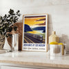 visual journey stunning train travel poster captivating blend gray blue wall art masterpiece romance railways gift unique décor piece sizes available A4 cm A0