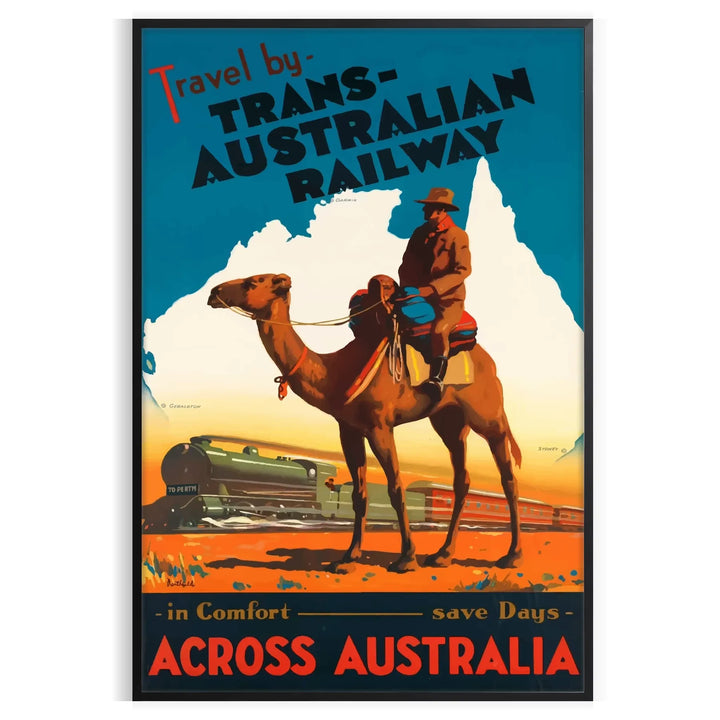 Affiche de voyage du chemin de fer trans-australien Poster 