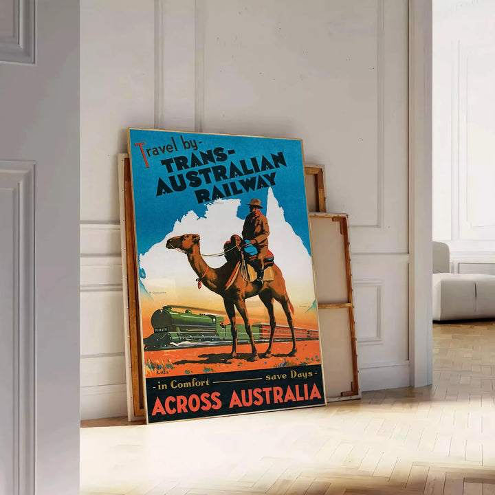 Trans Australia Travel Poster Poster Travel Poster High Quality Frame Premium Print Home Decor Color