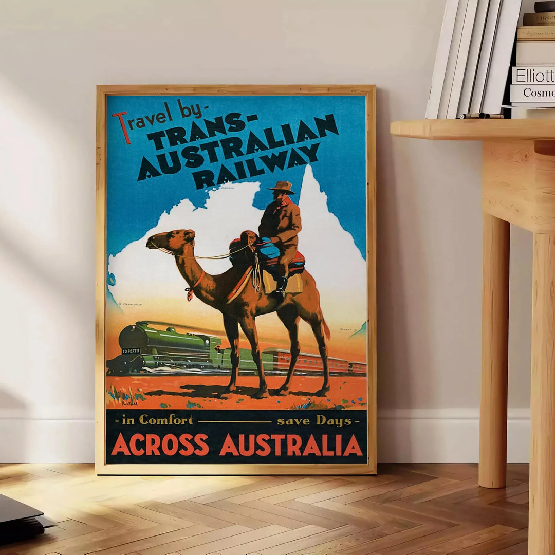 Trans Australia Travel Poster Poster Travel Poster High Quality Frame Premium Print Home Decor Color