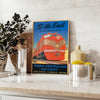 Affiche captivante voyage train transaustralien noir vert une atmosphère unique cadeau amateurs disponibles A4 cm A0