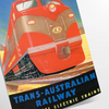 Affiche captivante voyage train transaustralien noir vert une atmosphère unique cadeau amateurs disponibles A4 cm A0