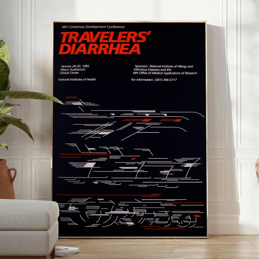 Traveler Diarrhea Travel Poster Print Travel Poster High Quality Frame Premium Print Home Decor Color