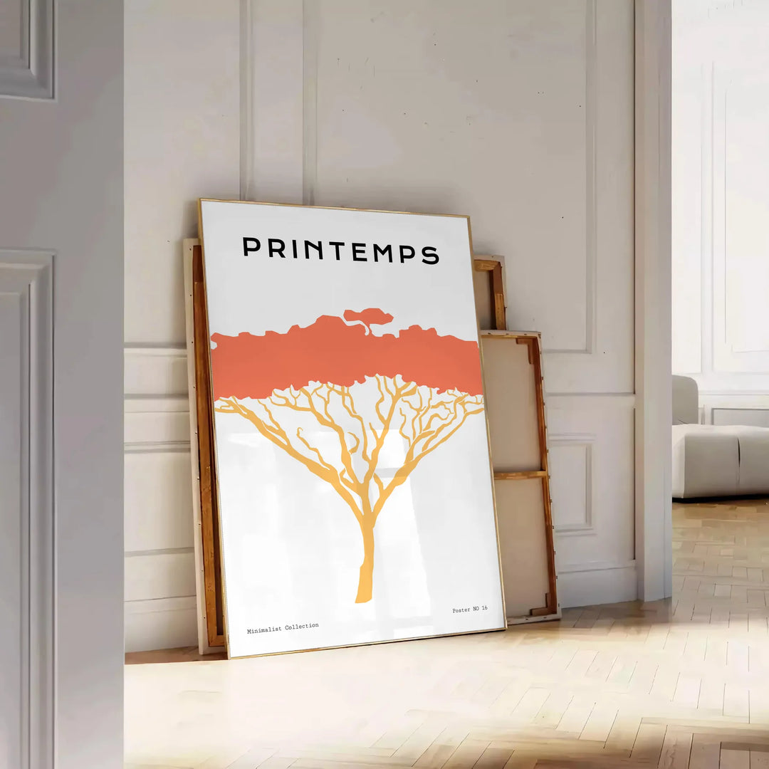 Tree Animal Art Print Travel Poster High Quality Frame Premium Print Home Decor Color