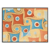 space trendy gray orange poster striking piece wall art modern style vibrant hues gift decor artwork various print sizes A4 cm A0