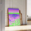 affiche tendance art moderne couleurs vibrantes vert bleu intérieur un cadeau unique style parfait
