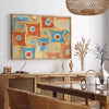 space trendy gray orange poster striking piece wall art modern style vibrant hues gift decor artwork various print sizes A4 cm A0