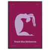 space Trust Universe yoga poster blue purple hues inspiring wall art perfect tranquil atmosphere thoughtful gift personal artwork treasure