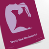 space Trust Universe yoga poster blue purple hues inspiring wall art perfect tranquil atmosphere thoughtful gift personal artwork treasure