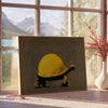 serenity stunning turtle graphic poster vibrant greens sleek black backdrop captivating wall art piece perfect gift ocean lovers space unique artwork print frame one